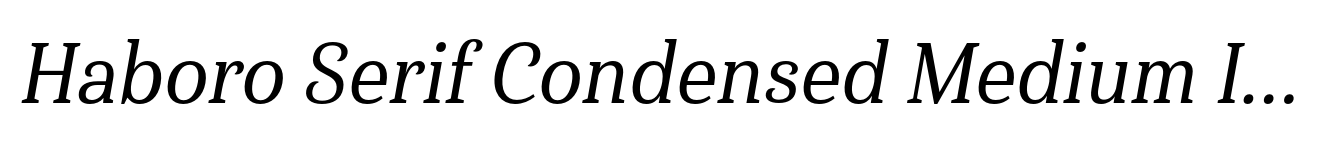 Haboro Serif Condensed Medium Italic image